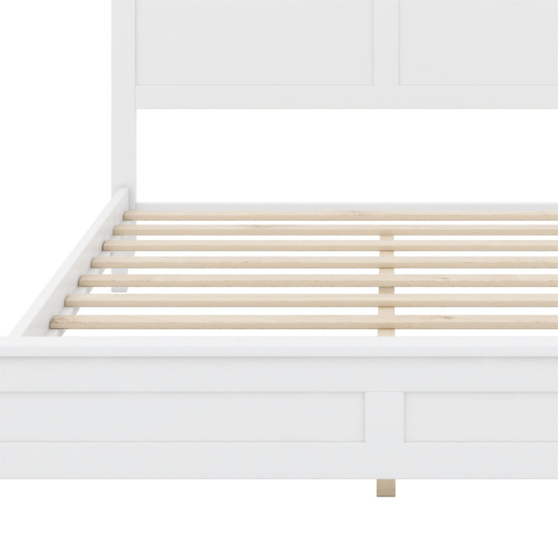 Lit plateforme Modern, Double, Blanc