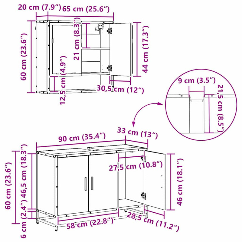 Vanity & Mirror Set