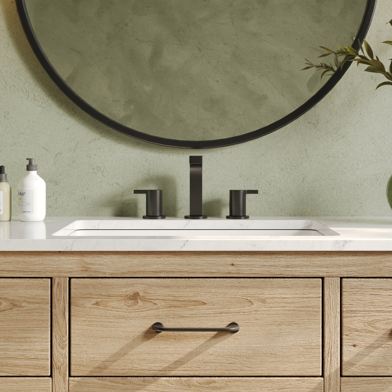 DeerValley 24" x 17" White Ceramic Rectangular Undermount Bathroom Sink with Overflow