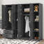 Armoire moderne à 6 portes avec tablettes et tiroirs-446411078