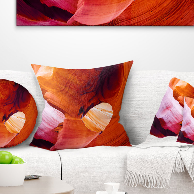 Coussin Antelope Canyon USA, 16 po x 16 po, Coussin décoratif