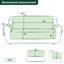 Housse de canapé pour canapé à 3 coussins, housse de canapé antidérapante pour chiens, housse de protection de meuble avec sangles élastiques en mousse pour chat (canapé XL, gris)-672788697-672788691