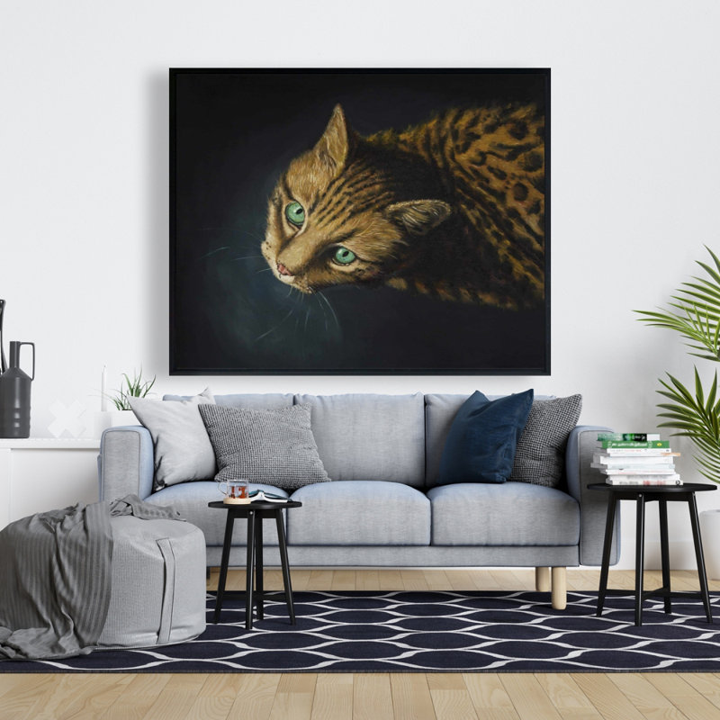 Bengal Cat Print On Canvas