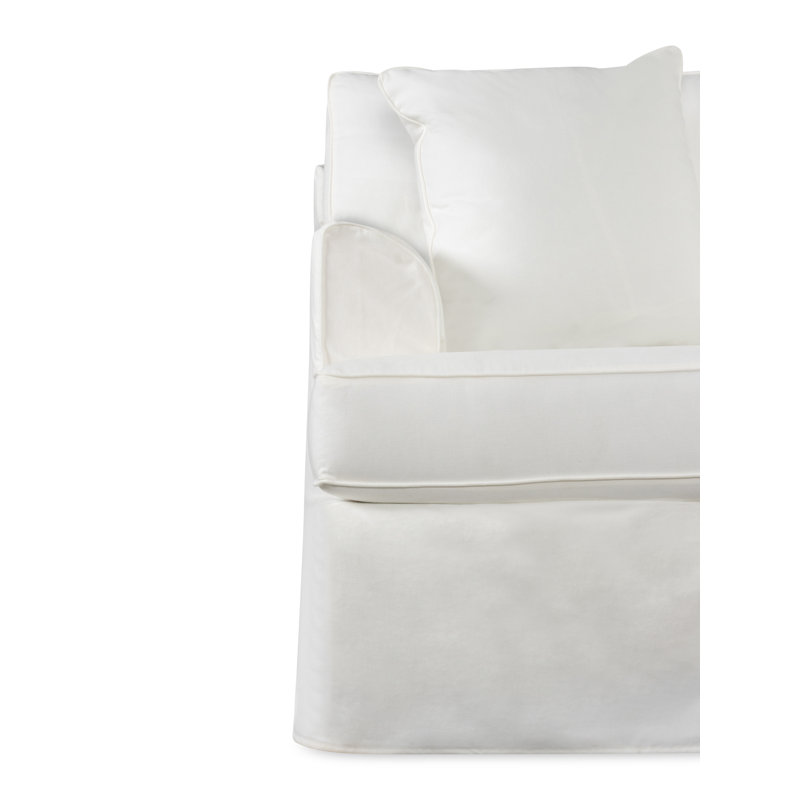 Canapé modulaire 2 pièces Conradina, Toile blanc cassé Bayou, Orienté à droite