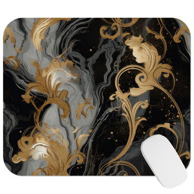 Abstract Luxe II Modern Gaming Cute Office Laptop Desk Pad Gift Mat Square Rectangle Non-Slip Mousepad