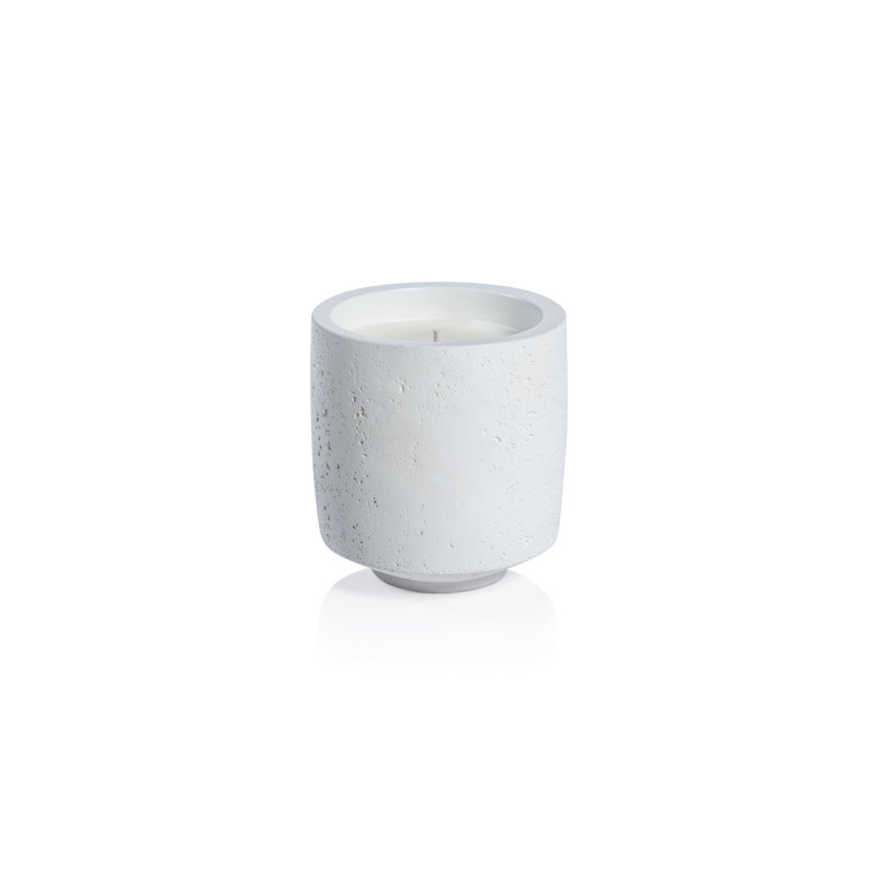 Fresh Scented Jar Candle with Concrete Holder