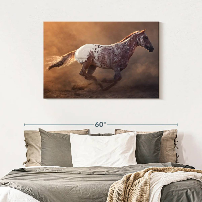 Cheval Appaloosa rapide, H 30 po x l 45 po