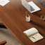 Bureau rectangulaire brun en bois massif-2109505772