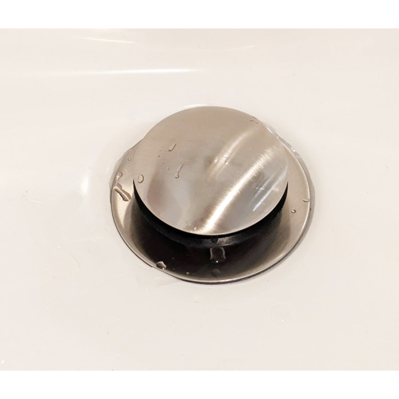 Bouchon de lavabo de salle de bain universel en nickel brossé - 3-Ring Fit 1 Drain 1 1/2 "Drain 2-en-1