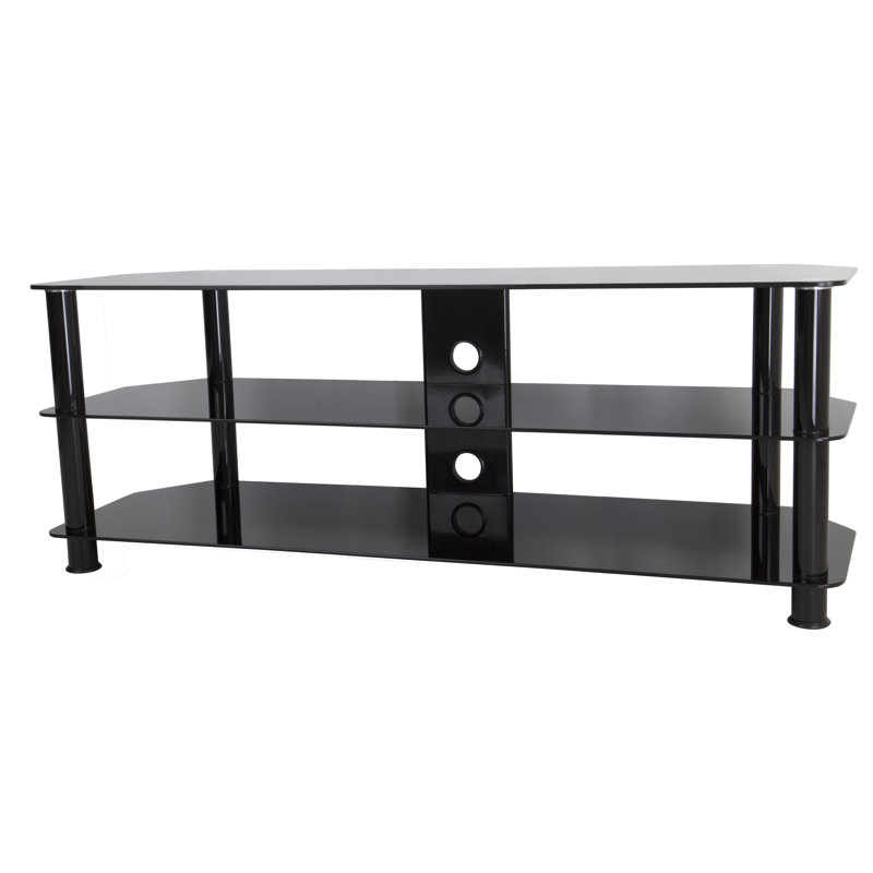 Hargimont Unfinished TV Stand for TVs up to 55", Black Black