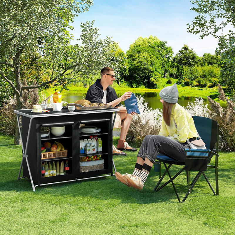 Aramenta Rectangular Wood Folding Outdoor Camping Table , 110cm cm W 52cm cm D