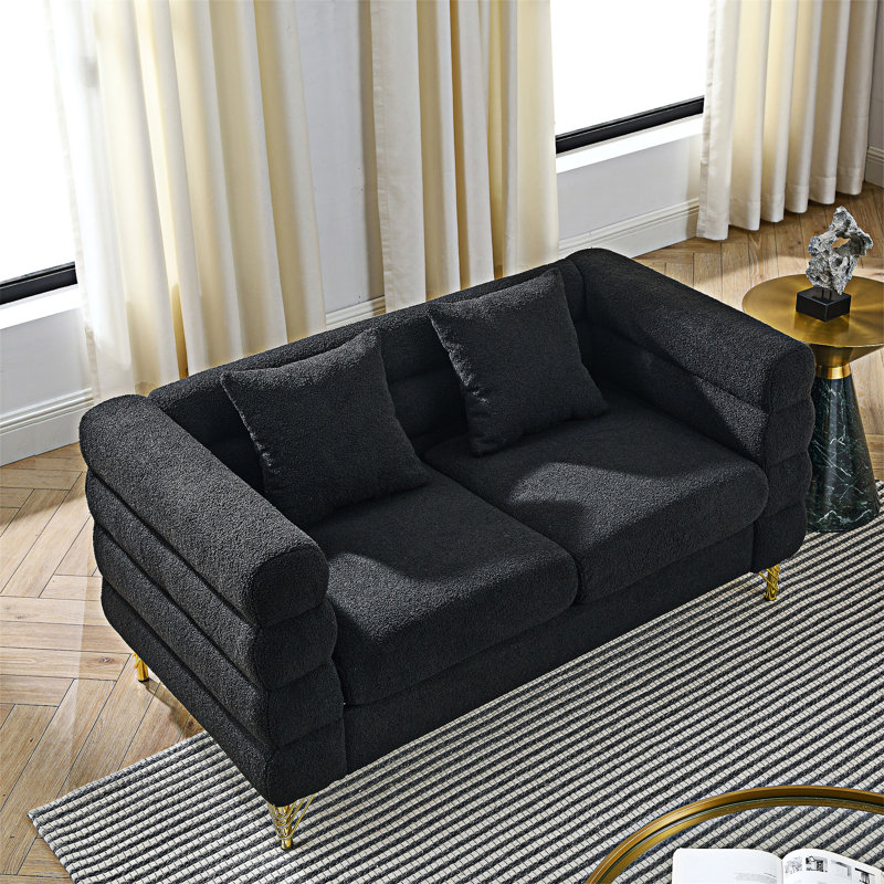 Upholstered Sofa With Pillows