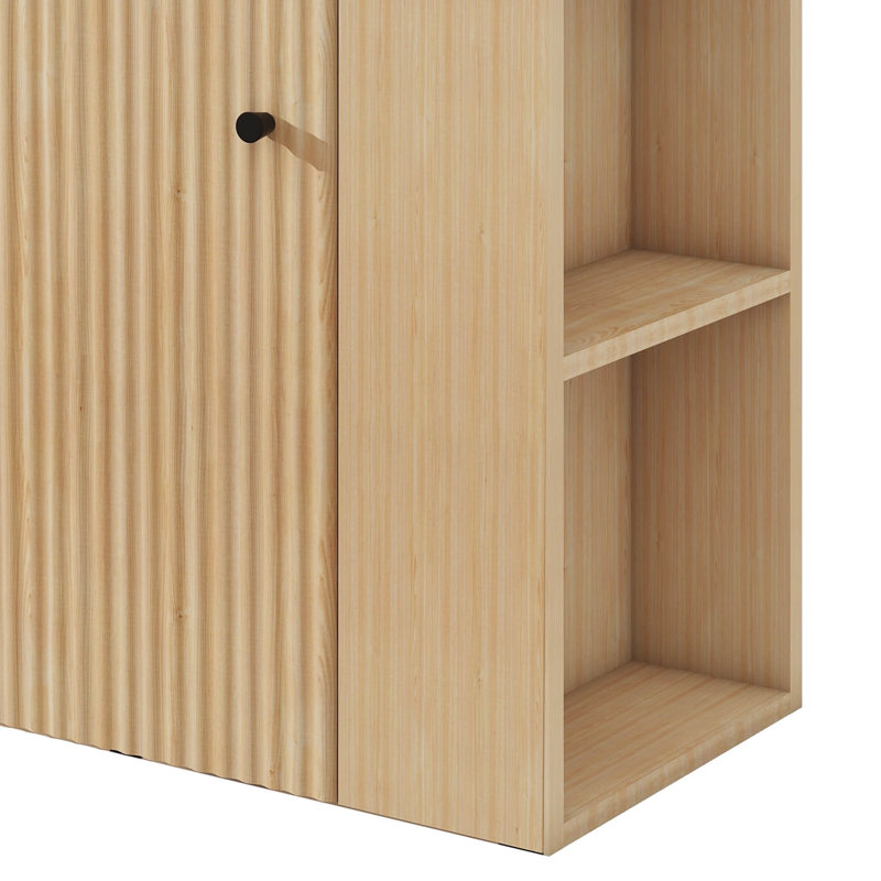 Meuble-lavabo suspendu 21,6 po avec lavabo, pièce murale compacte avec lavabo en céramique, Bois