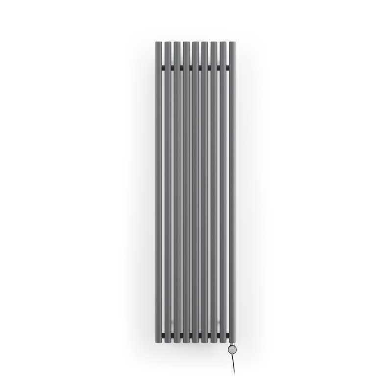Rolo Room E Cylindrical Shaped Bars Electric Radiator, Dark Grey, 180cm H x 48cm W