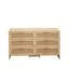 Armoire de rangement en rotin de coin 51,18 po à 6 tiroirs-990294829
