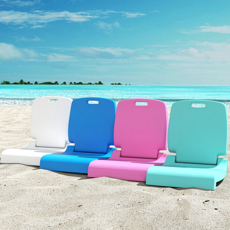 2 chaises de bord de piscine pliantes pour bord d'extérieur pliable blanc, Blanc