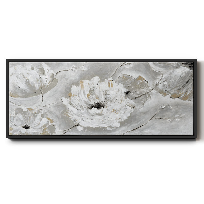 Silver Sun Garden- Framed Canvas, 20" H x 50" W
