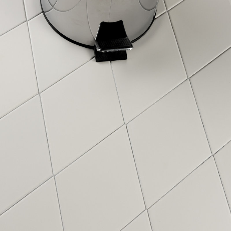 Rhombus Smooth 6" x 10" Porcelain Wall & Floor Tile, White