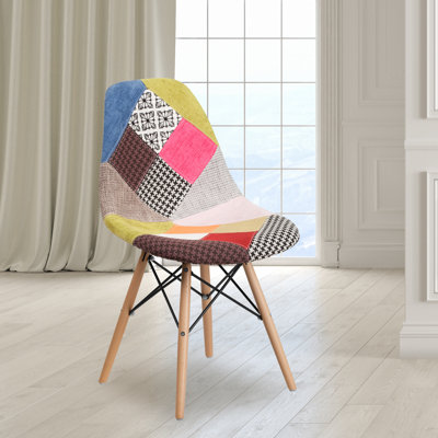 Dawneen Fabric Chair with Wooden Legs