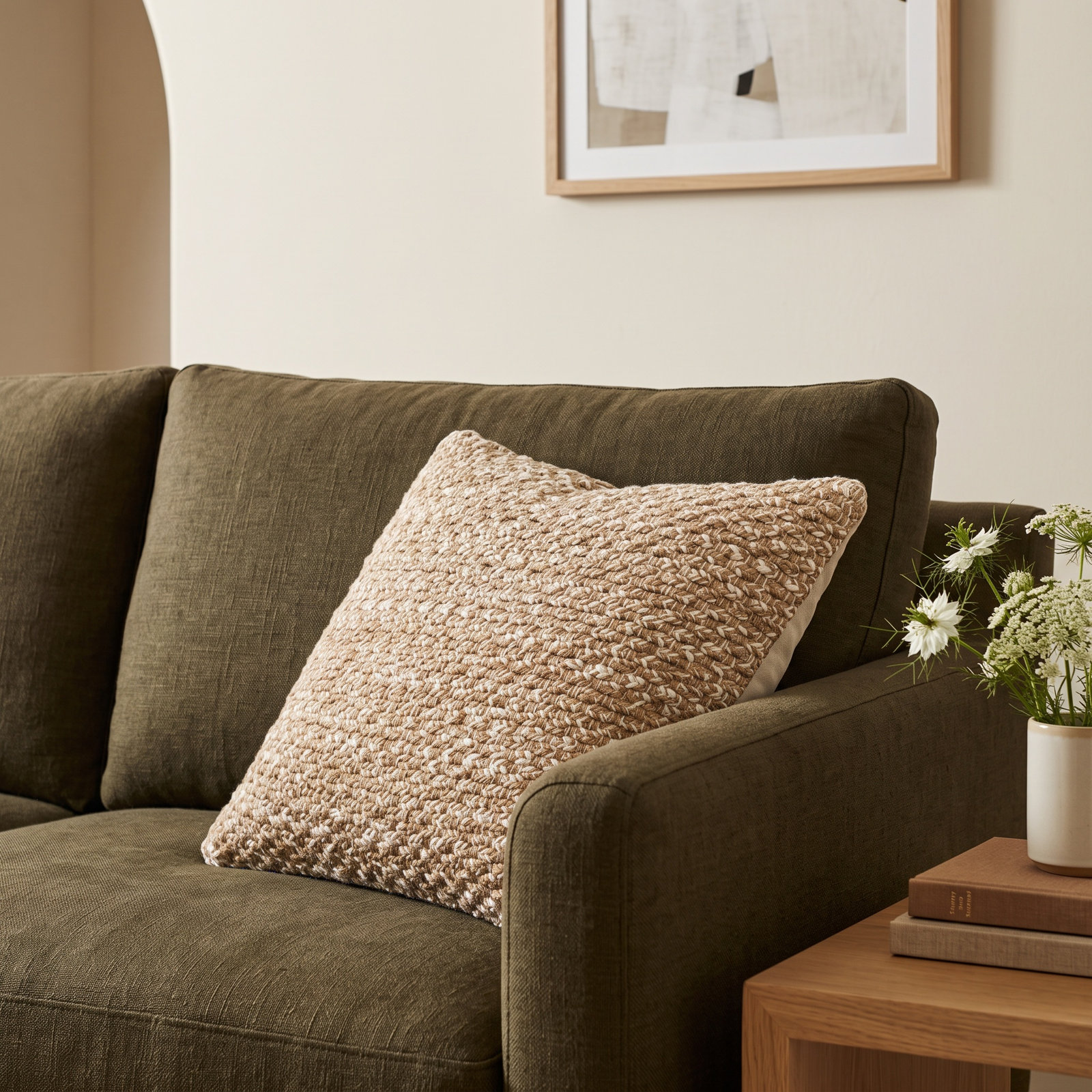 Doncaster Pillow Cover & Insert, 18"H x 18"W, Polyester