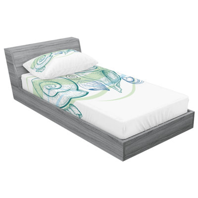 Seashells Microfiber Sheet Set