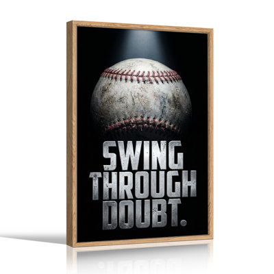 Baseball Motivation Canvas Wall Art Set Of 1