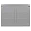 Grand lit escamotable mural avec lumières DEL - Lit plateforme gris pliable et compact pour la chambre à coucher-1736622160