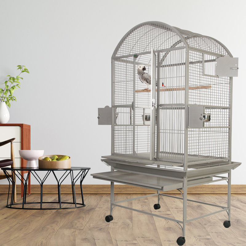 Grande cage dôme supérieure platine, Platine, 63" H x 32" L x 23" W