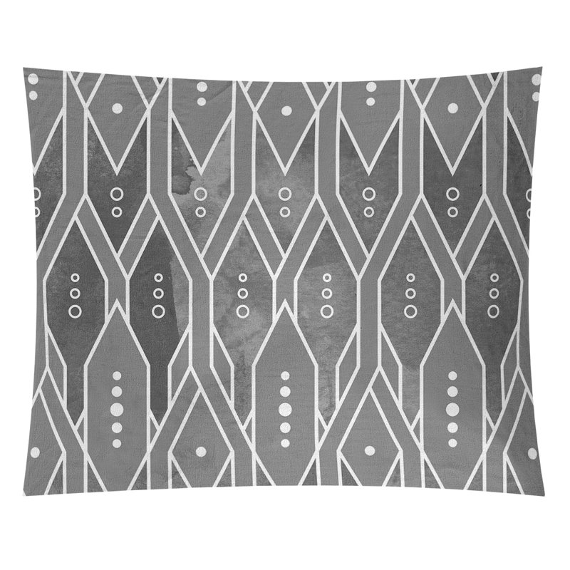Tapisserie murale treillis, H 51 po x l 60 po, Gris