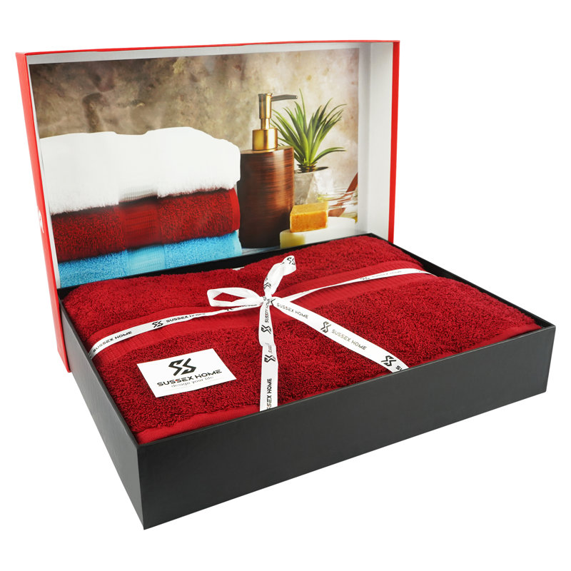100% Cotton Midweight Bath Towel, Maroon