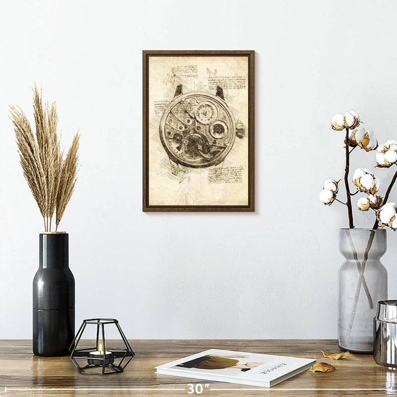 Vieille Rolex à l'intérieur, 9" x 13", Floating Frame Walnut