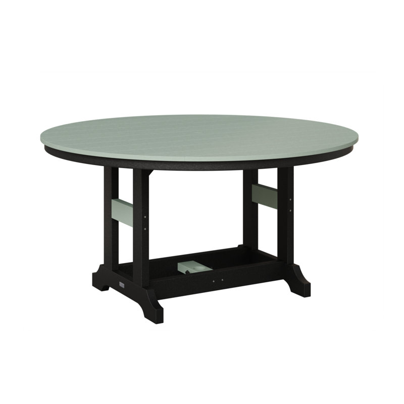 Table de bar ronde Berlin Classic, Noir, Écume de mer, écume de mer