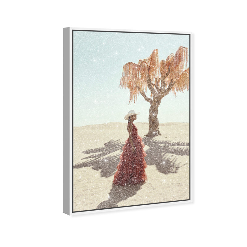 Cowgirl Couture Print by Oliver Gal, 25"H x 37"W, White Floater Frame