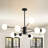 Jahdal 8 - Light Dimmable Sputnik Modern Linear Chandelier