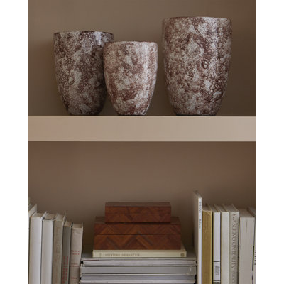 Ensemble de vases de table en terre cuite faits à la main 3 pièces Marne