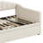 Upholstered Daybed With Adjustable Height Pop Up Trundle Bed And USB & Type-C Charging Port, Day Bed Frame With 2 Side Pockets-249383538