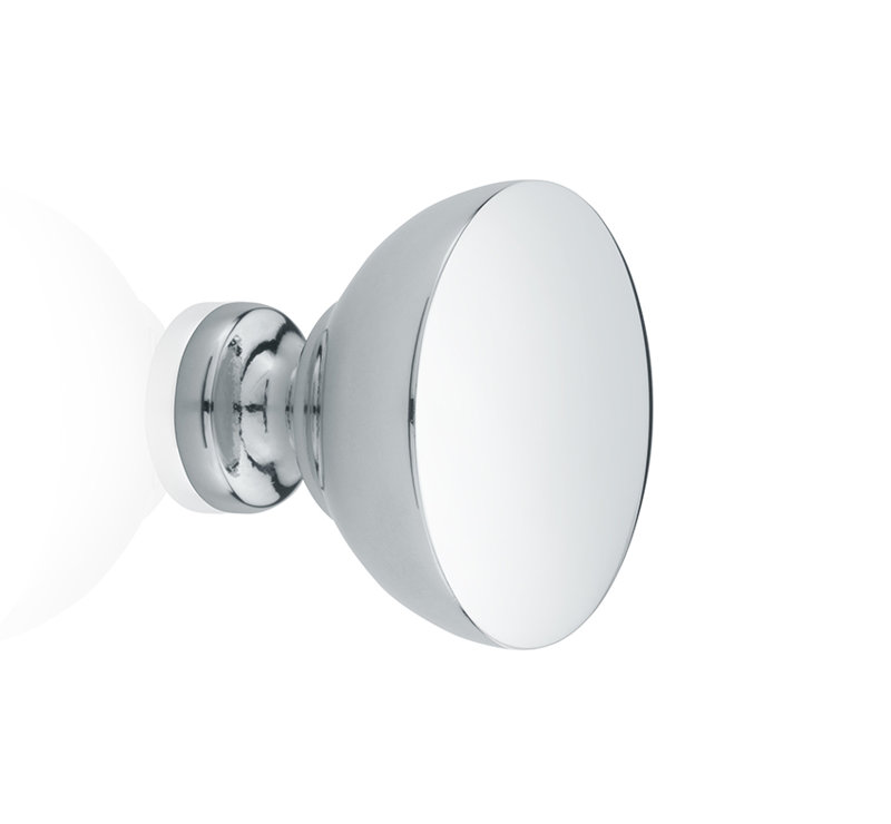 Poignée conique de diamètre 1 1/4 po Sula, Chrome brillant, H 1,26 po x l 1,25 po x P 1,25 po