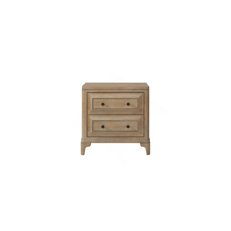 2 Drawer Nightstand With Sand Finish