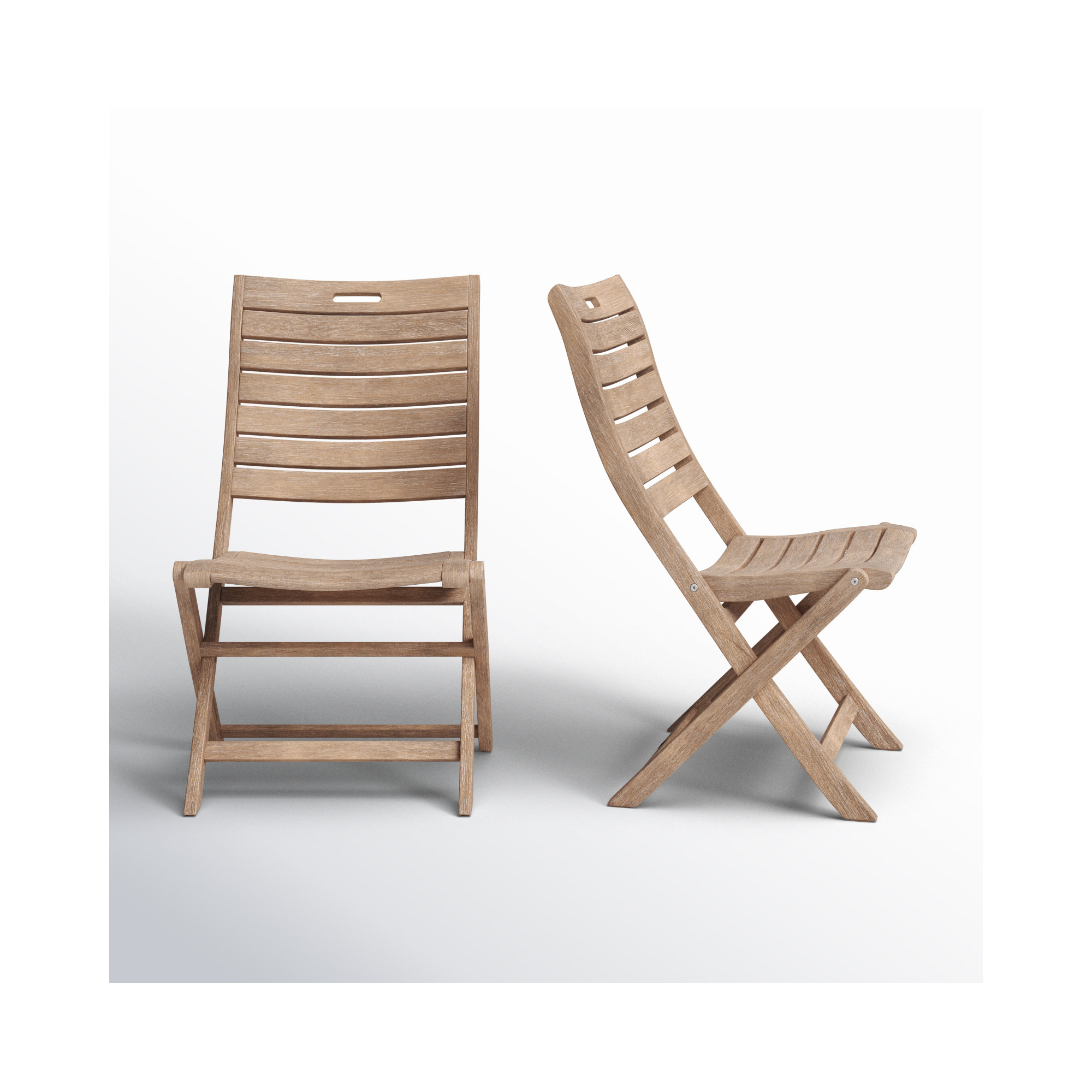 Kinsler Eucalyptus Outdoor Dining Side Chair, Wheat Wash