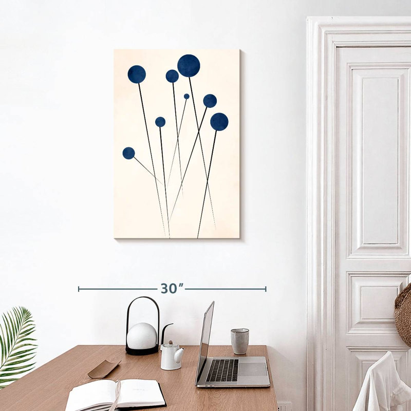 Fleurs bleues Avery dans le désert, H 30 po x l 20 po