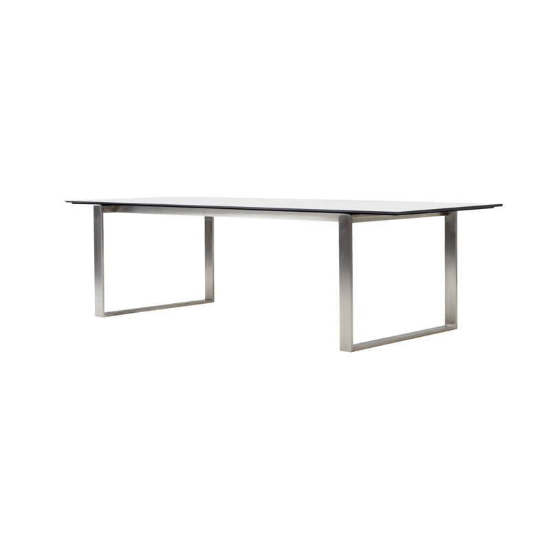 Edge Outdoor Dining Table, Basalt Gray