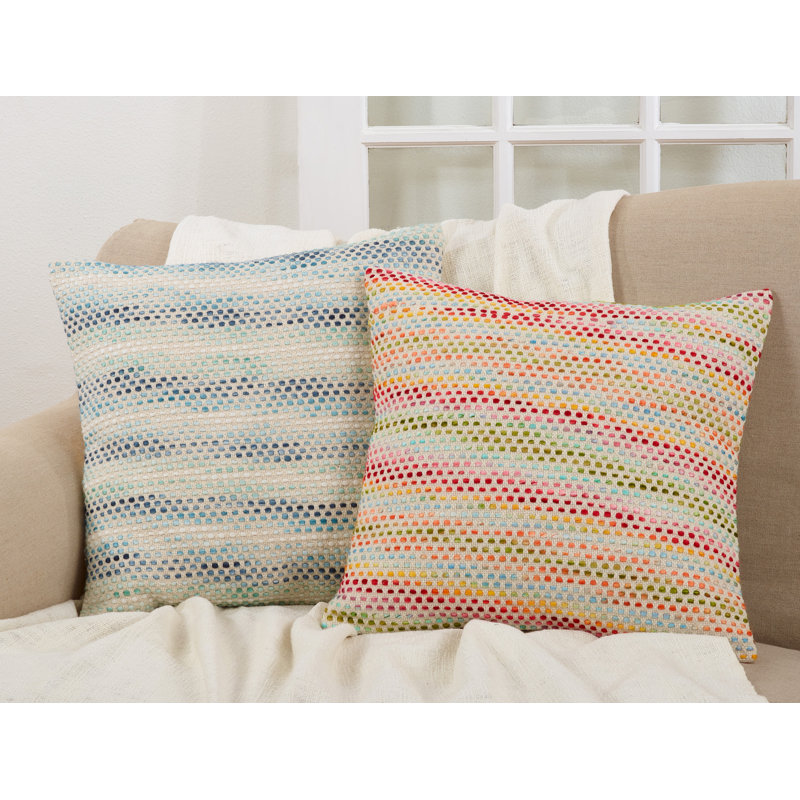 Confetti Design Multicolor 20" Square Down Filled Pillow