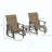 Gliding Chairs,Outdoor Gliders Set Bistro Set With Steel Frame, Tempered Glass Top Table For Patio, Garden-1415427532