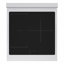 ZLINE 24 in. Satin Stainless Marino Induction Range with 3 Element Cooktop and White Matte Door