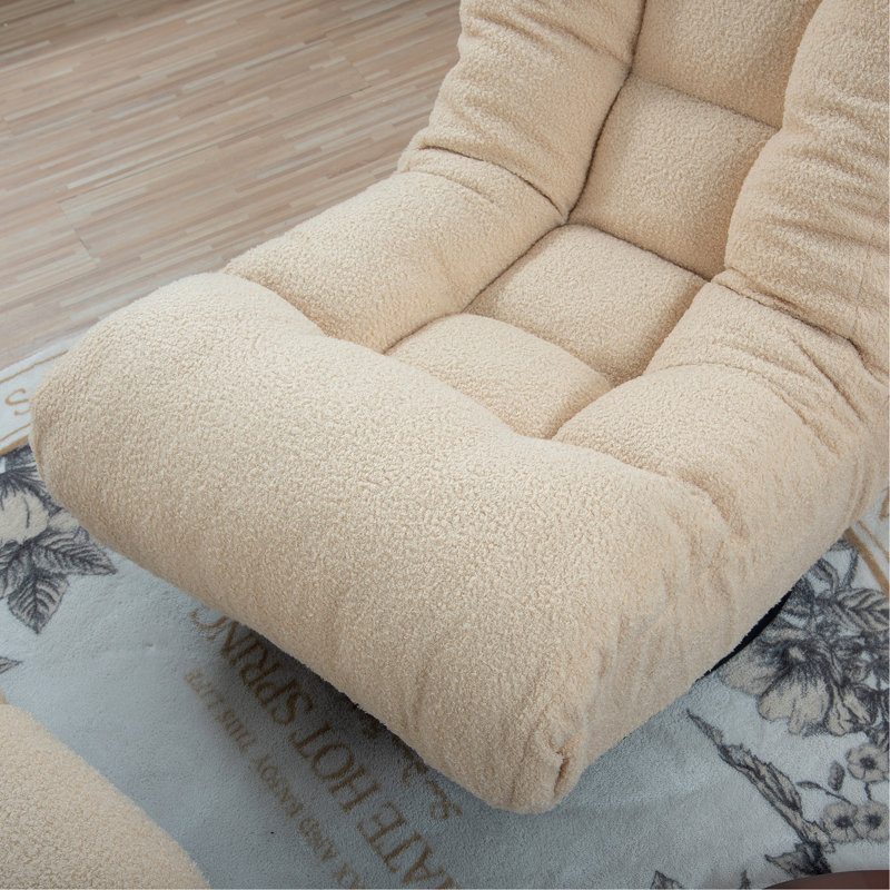 Canapé simple inclinable Fauteuil japonais Tatami, Coton blanc