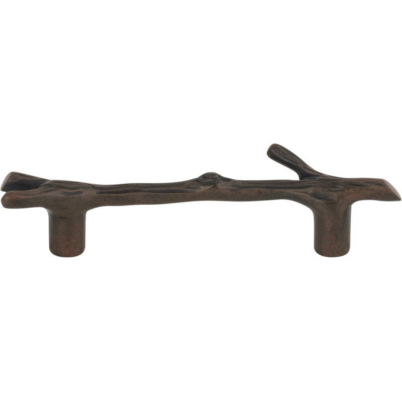 Rustic Rust Designer Twig Bar Pull with Mounting Hardware