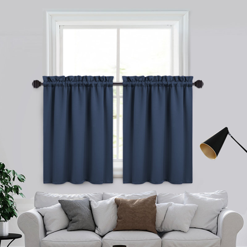 Kitchen Curtain, 66cm W x 76cm L, Navy