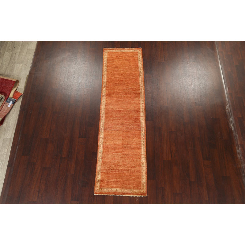 Tapis de couloir oriental bordé Gabbeh 3 x 10