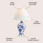 Lampe de table blanche / bleue 21,5 po