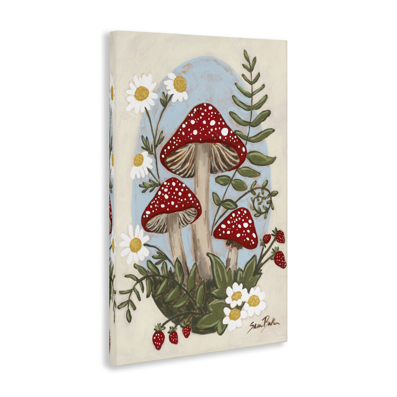 Champignon et toile Cottage, design par Sara Baker, H 45 po x l 30 po